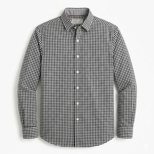 Shipley & Halmos‎ Mens MEDIUM Black White Check Cotton Button Up Shirt - CJ